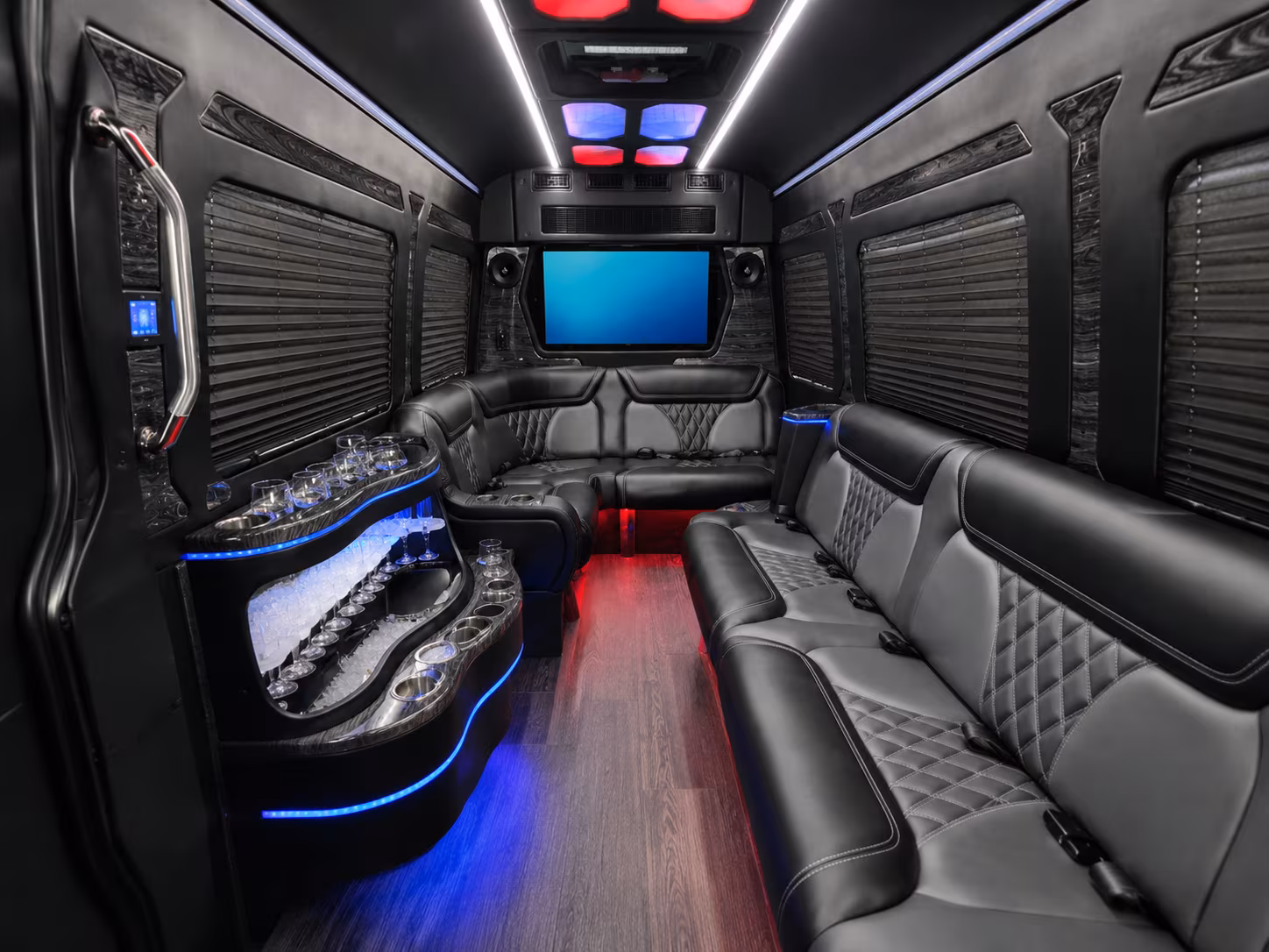 largo 50 passenger party bus interior